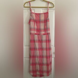 Arizona Jean Company Pink Plaid Midi Dress